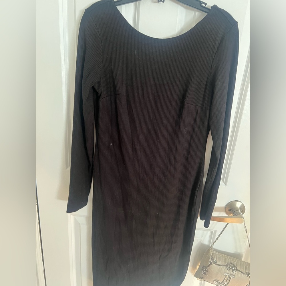 Elegant Black Long Sleeve Dress